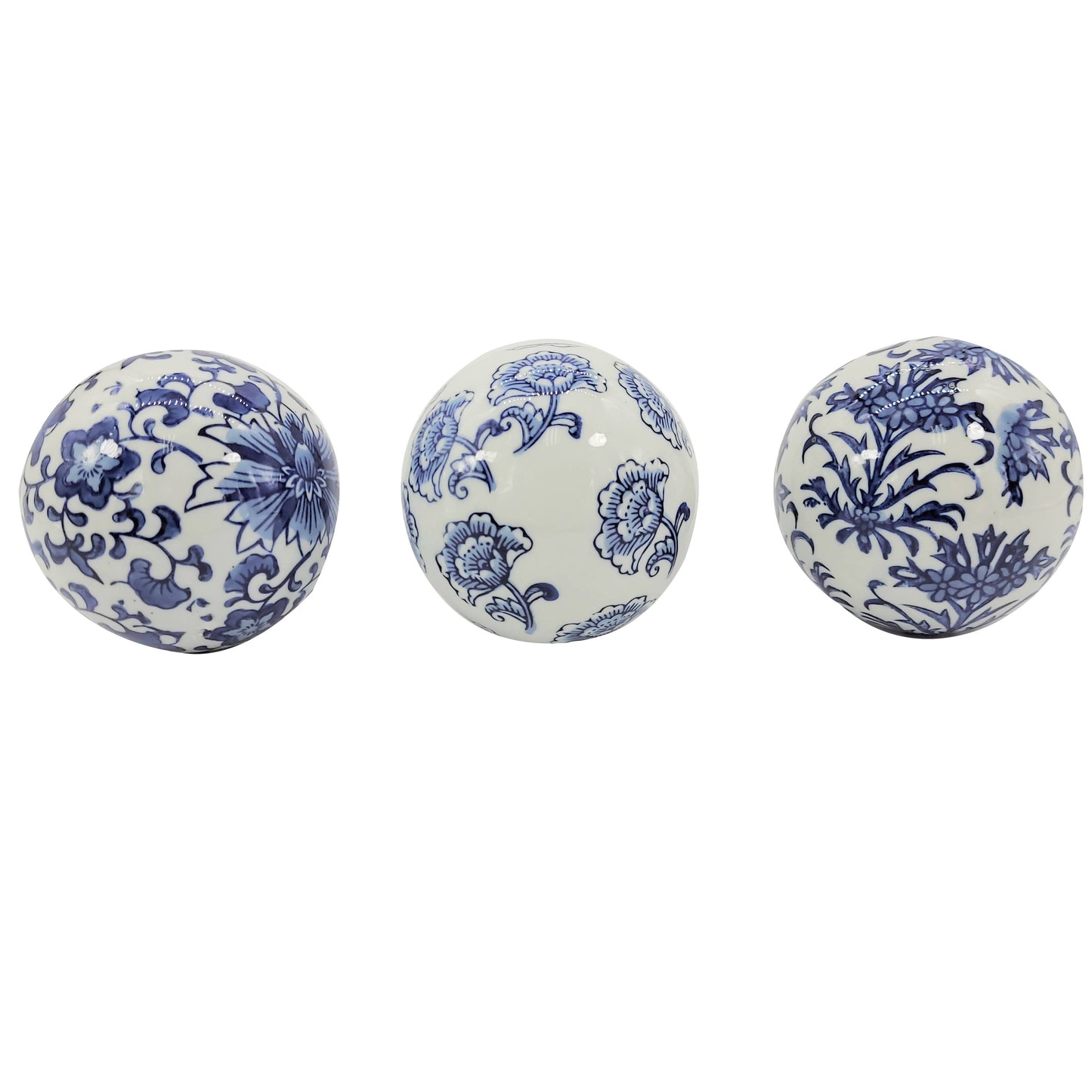 Blue & White Chinoiserie Ceramic Balls