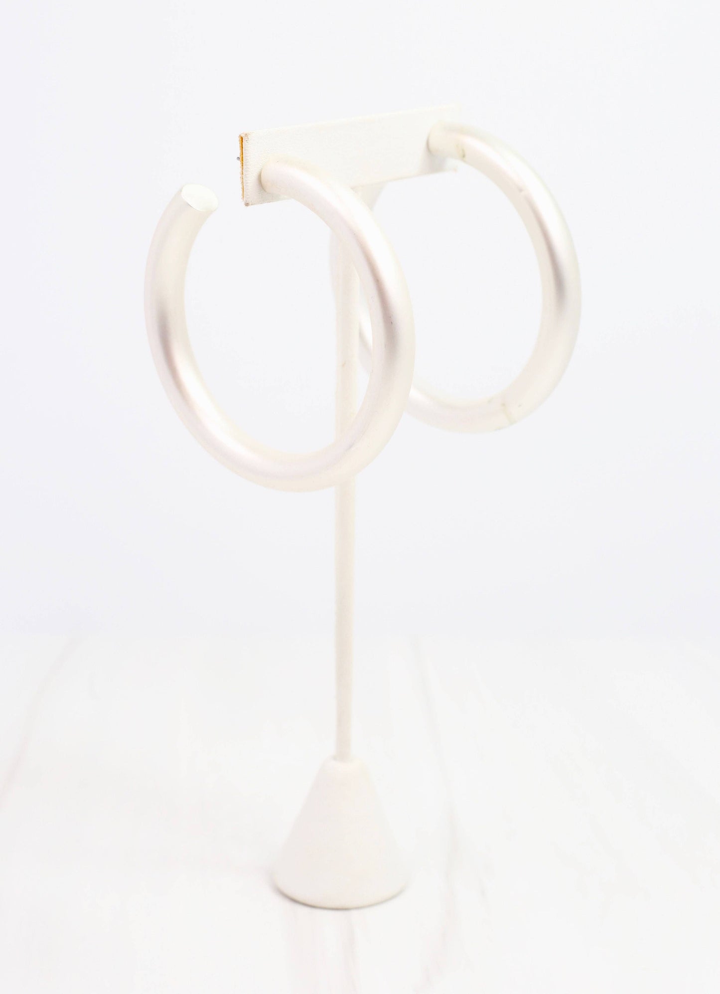 Chantell Hoop Earring, Matte Silver