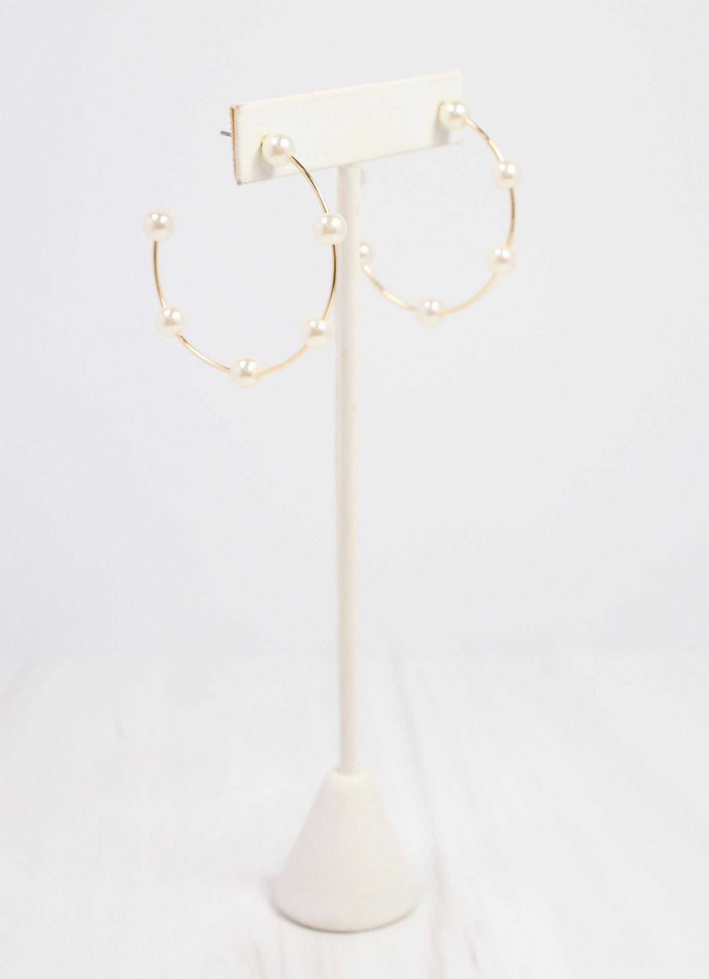 Donald Pearl Hoop Earring, Gold