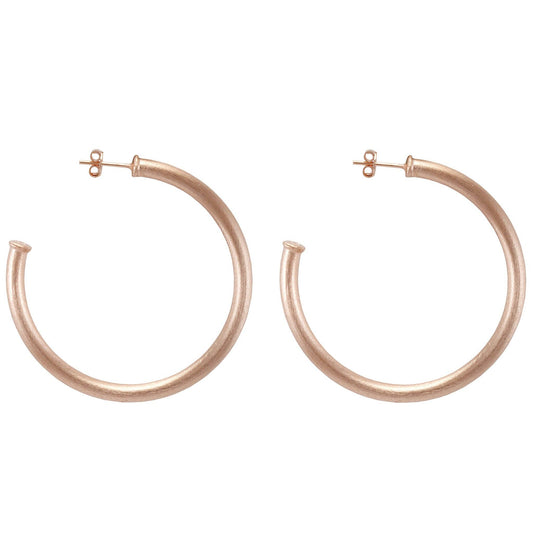 Small Everybody's Favorite Hoops: Brushed Champagne Gold Plated