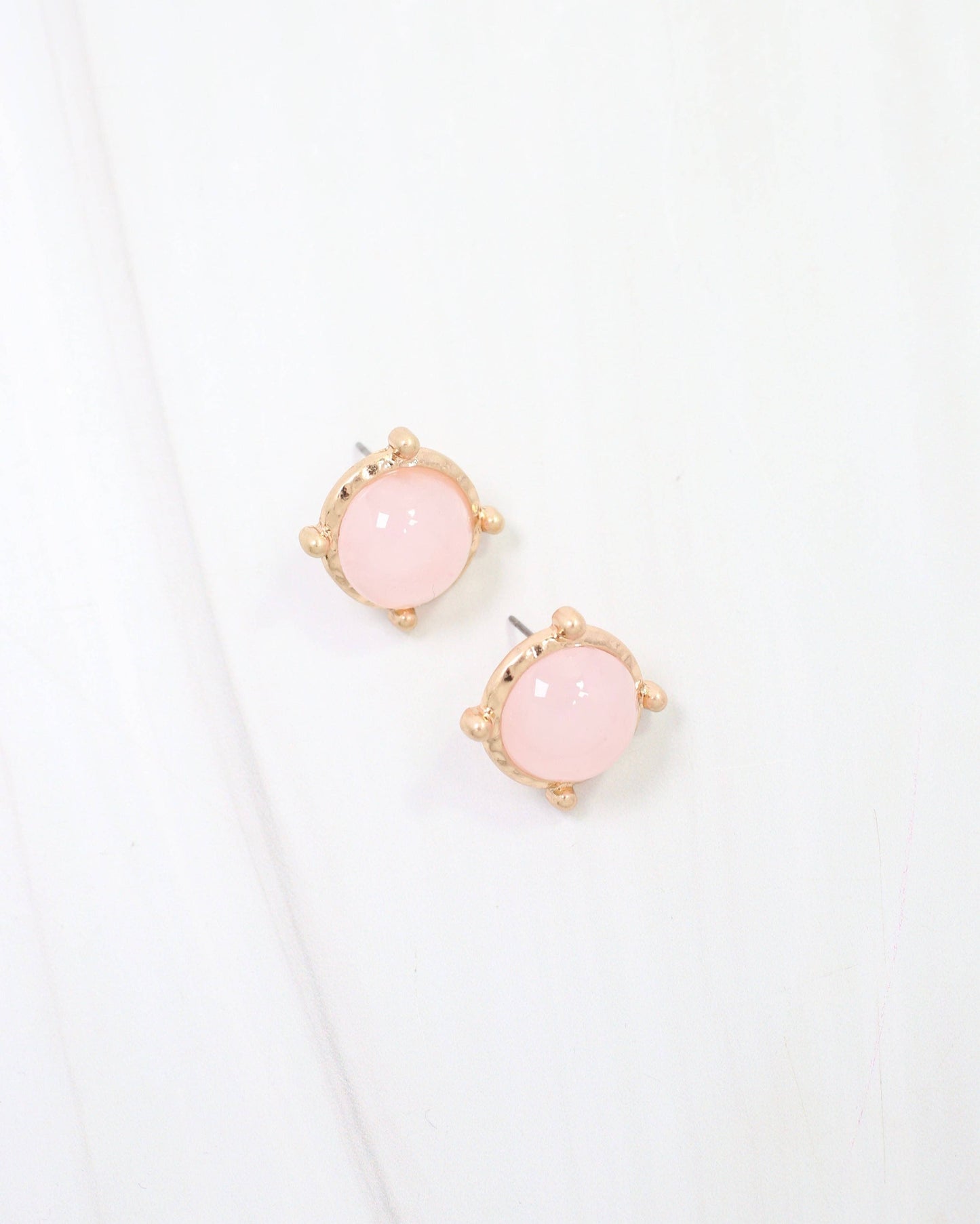 Florissant Pink, Round Post Earring