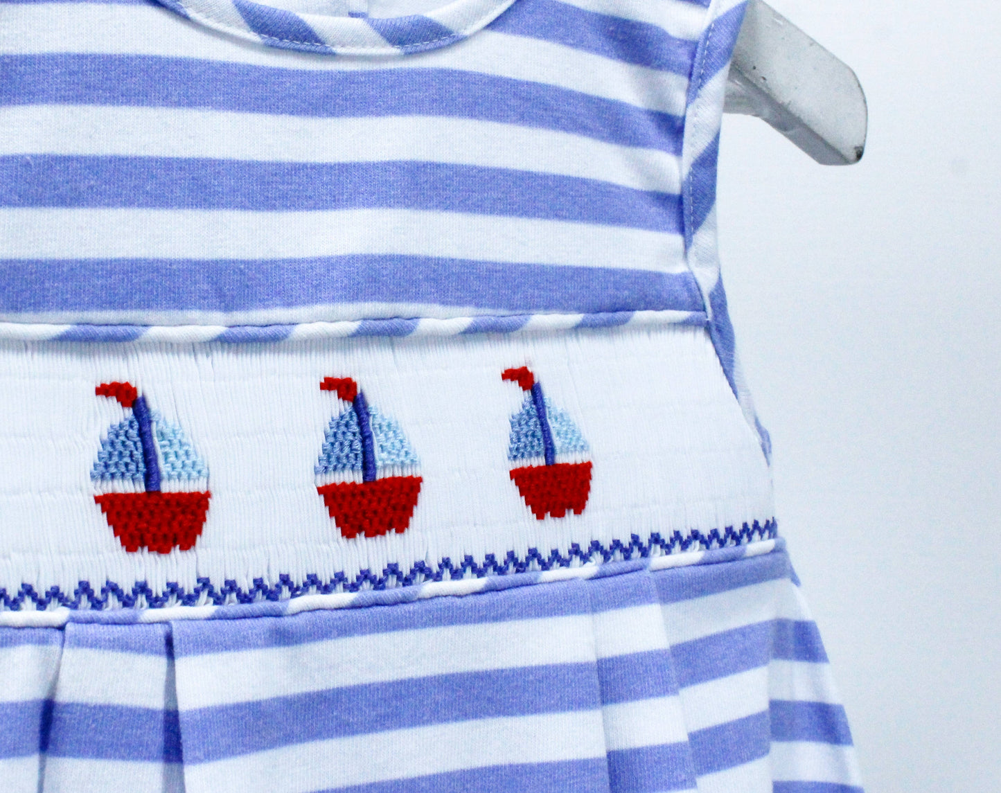 Sailboat Smocked Boys Bubble