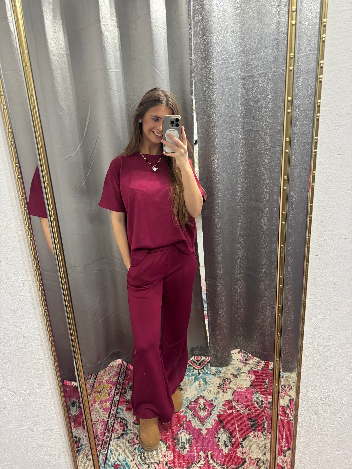 Wine Down, Short Sleeve Scuba Set