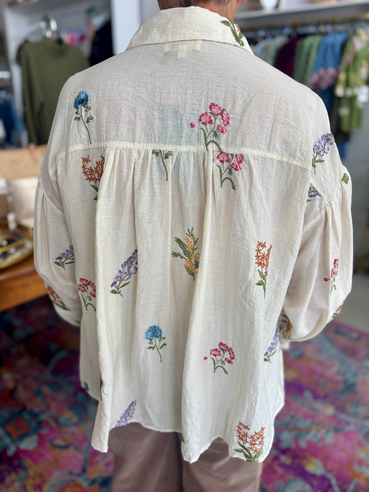 Wildflower Flowy Button Top