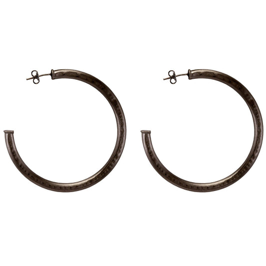 Small Everybody's Favorite Hoops: Hammered Gun Metal