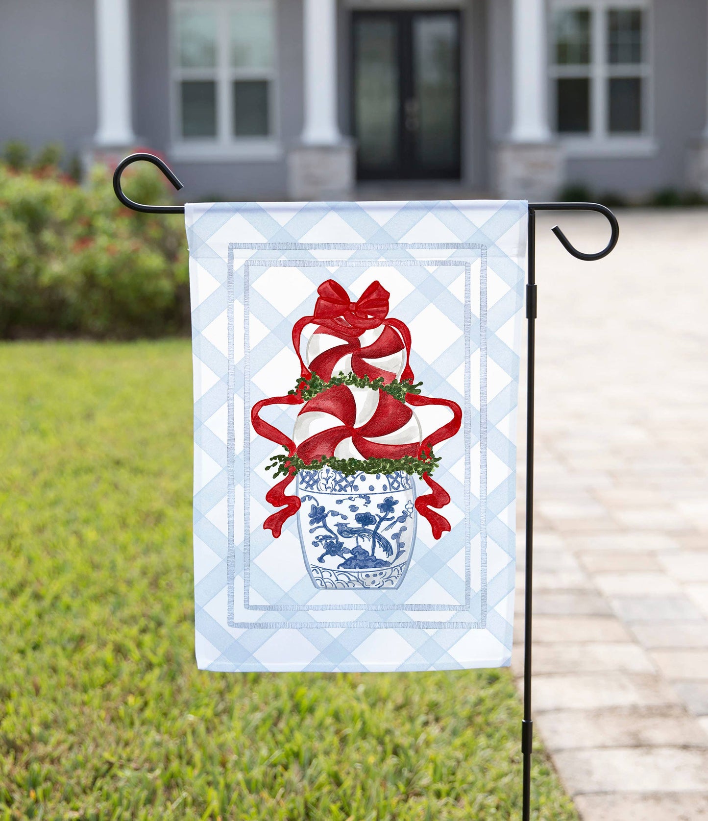 Peppermint Tree Christmas Garden Flag: Double-Sided