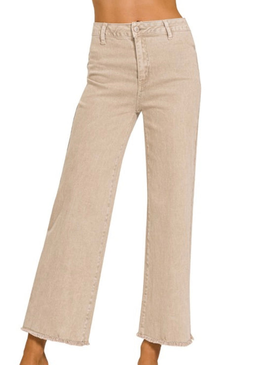 Ash Mocha Straight Leg Hem Pant