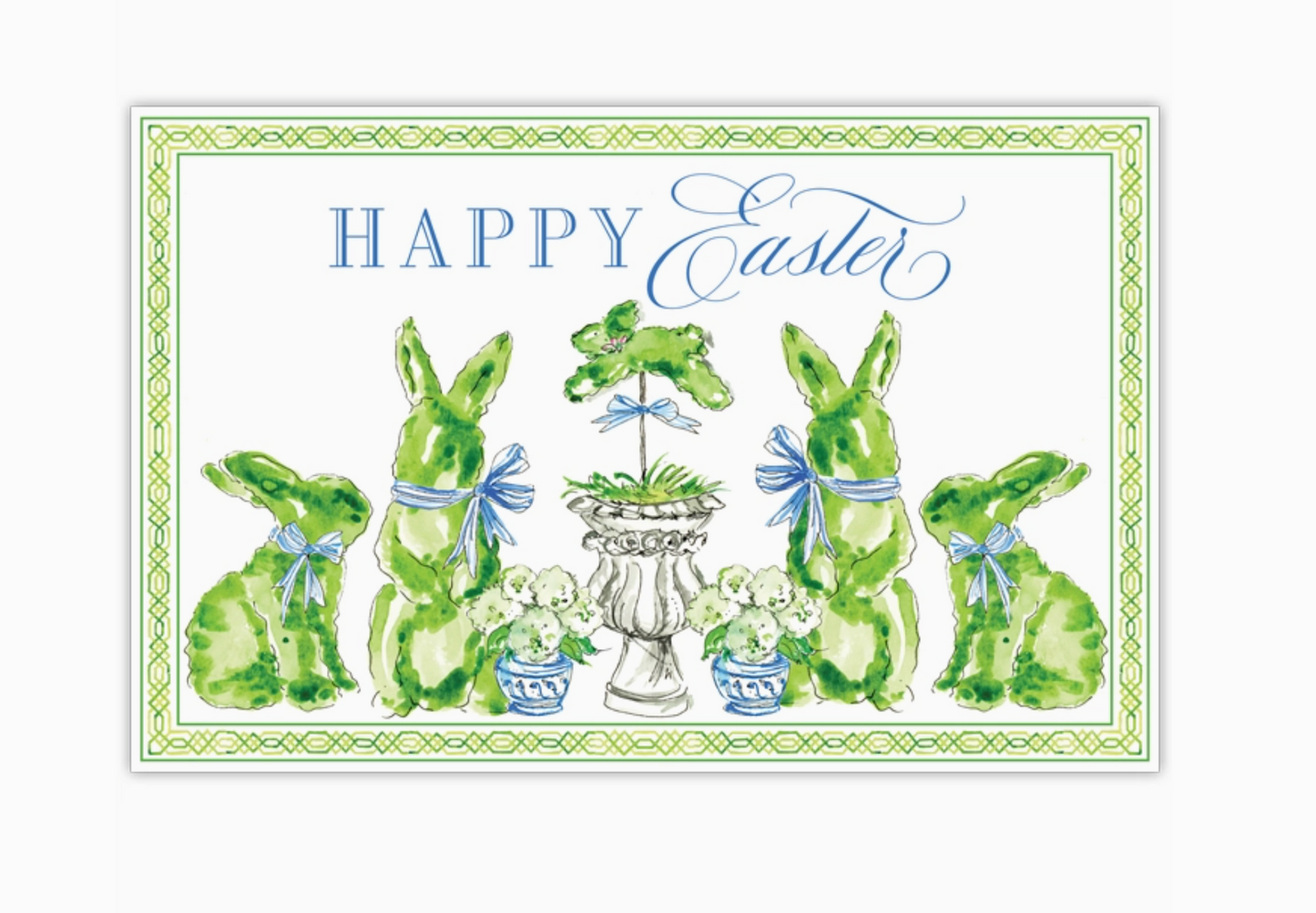 Happy Easter Topiary Bunny, Paper Placemats!