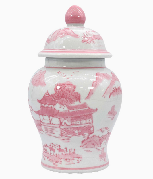 Pink Chinoiserie Ginger Jar