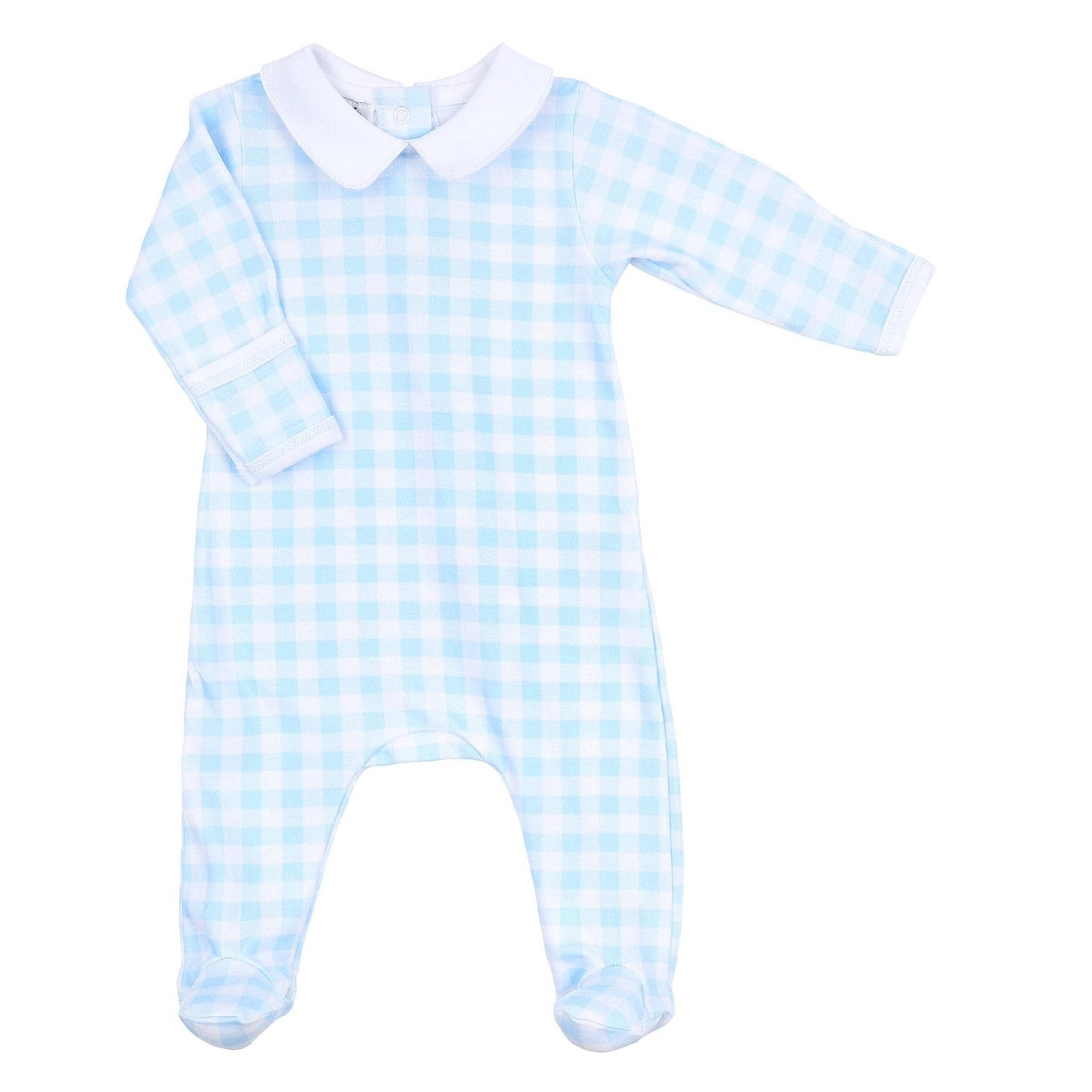 Baby Checks Collared Footie
