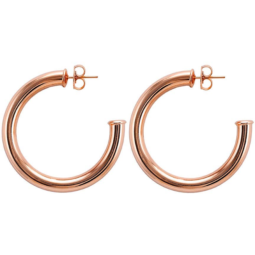 Chantal Hoop Earrings: Shiny Champagne