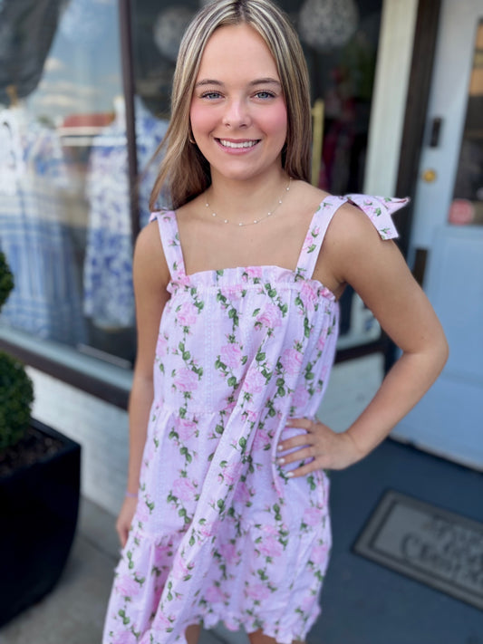 Vintage Rose Tie Dress