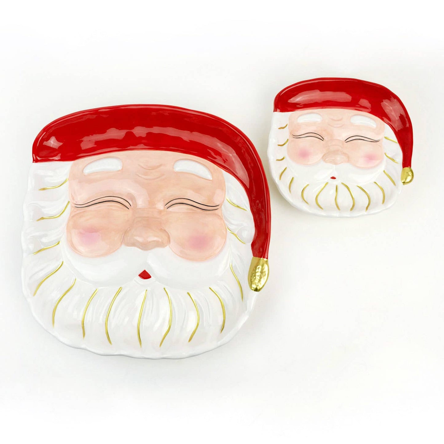 Red Santa Dessert Plate