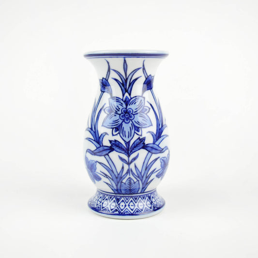 Blue Chinoiserie Bud Vase