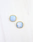 Marnie Gold Lined Post Earring, Blue