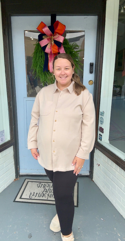 Cream & Cozy Button Down Top