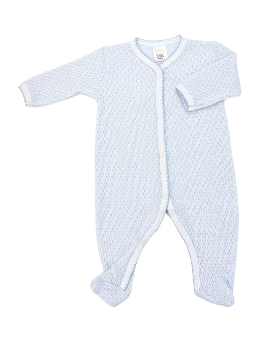 Paty Knit, Blue Footie