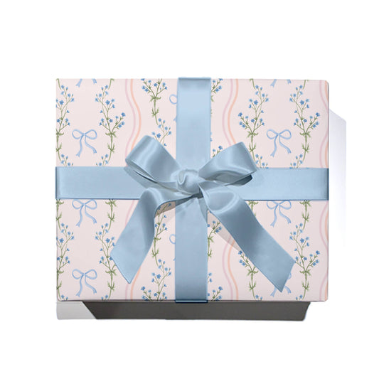 Watercolor Bow Wavy Stripe Wrapping Paper!