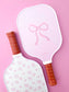 Pink Bow Floral Pickleball Paddle