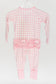 Pink Gingham Ruffle One Piece Bamboo Pajamas