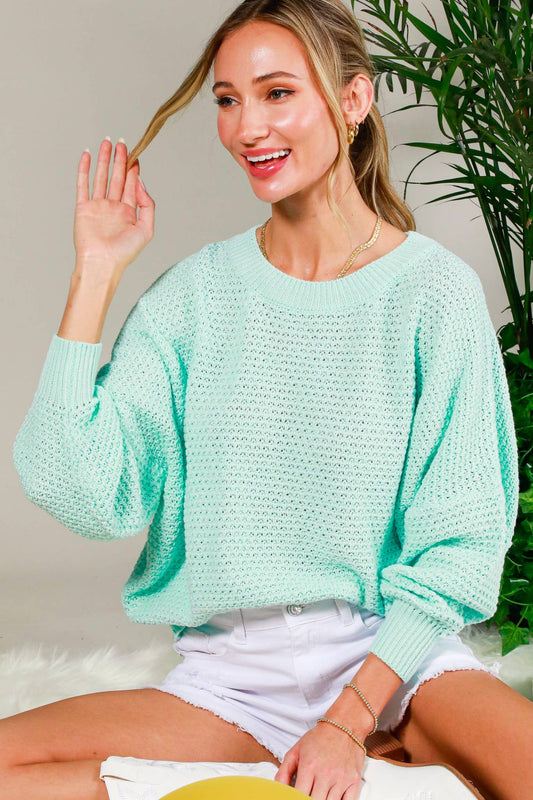 Mint to Be! Knit Sweater