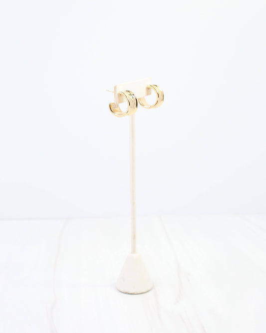 Port Gibson Hammered Hoop Earring, Gold