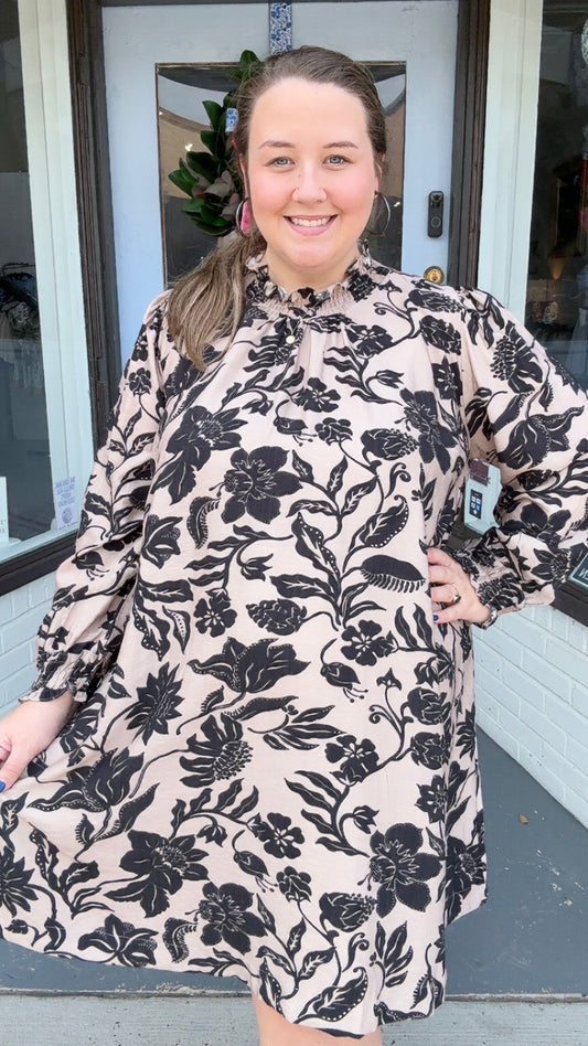 Vintage Charm Ruffle Dress