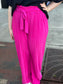 Tie Front Pleated Pant