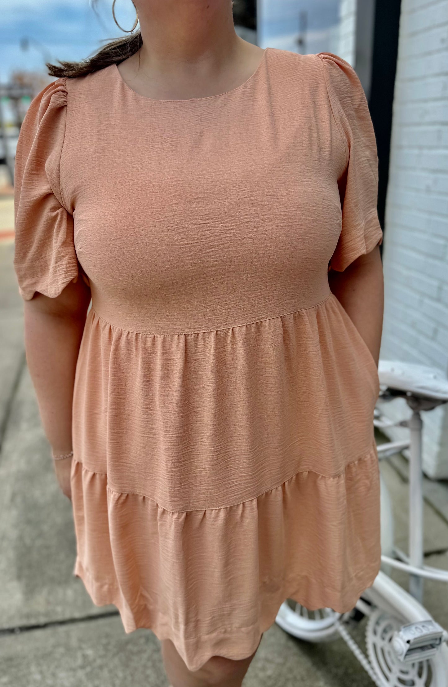 Georgia Peach Scallop Dress