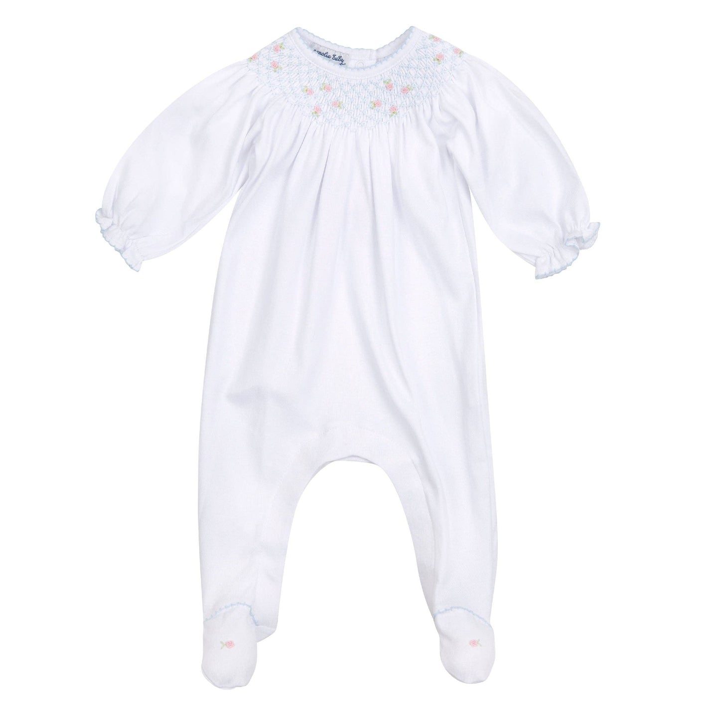 Charlotte Smocked Bishop Footie