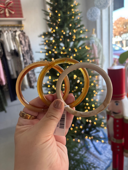 Brown Acrylic, Set of 3 Bangles