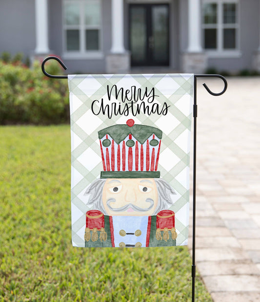 Blue Nutcracker Christmas Garden - Double-Sided