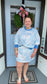 Fancy in Blue -Printed Terry Skort Set