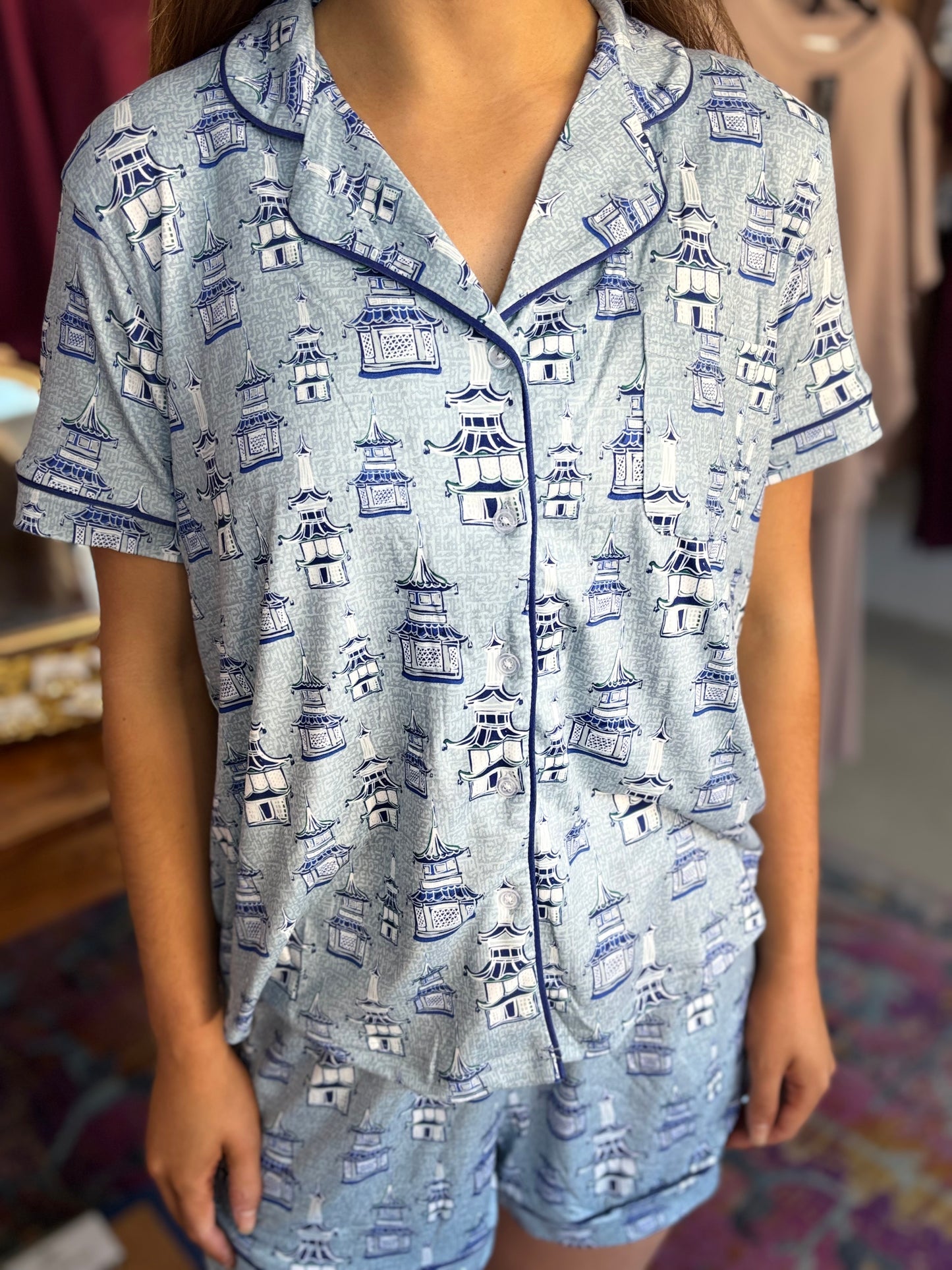 Pagoda Sleep Shorts Set