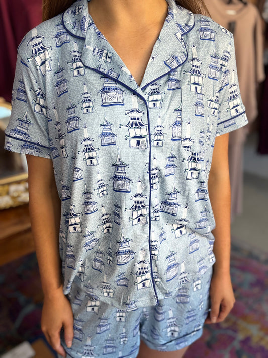 Pagoda Sleep Shorts Set