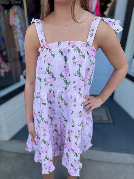 Vintage Rose Tie Dress