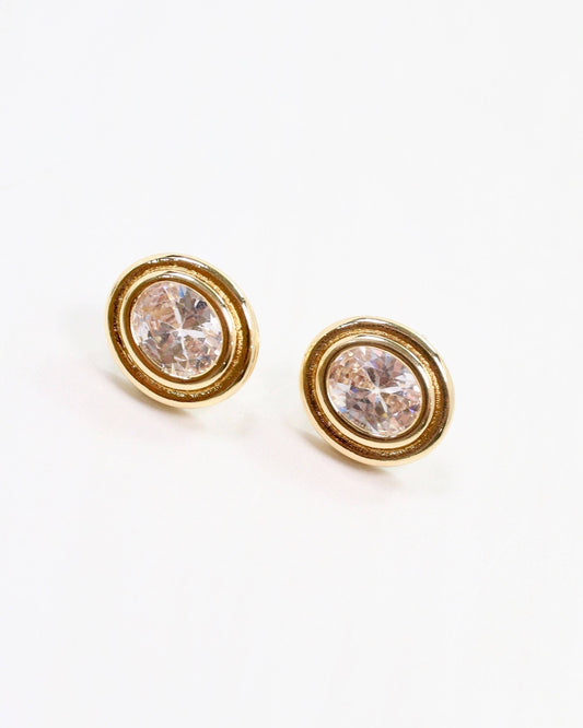 Holland Crystal Stud Gold