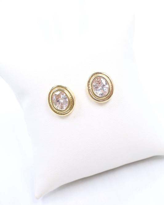 Holland Crystal Stud Gold