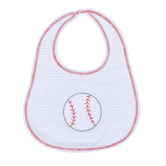 Tiny Slugger Applique Bib