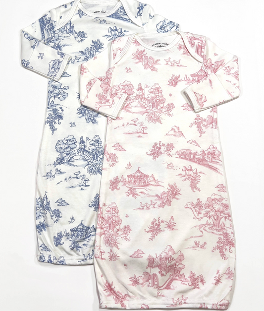 Chinoiserie Baby Gown (0-3 month)