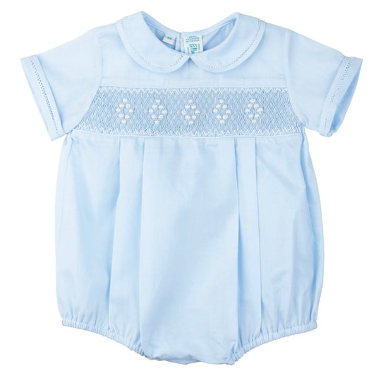 Smocked Embroidery Diamond Creeper - Feltman Brothers
