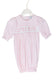 Smocked Little Sister Gown in Pink Gingham