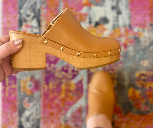 Chestnut Clog Mules