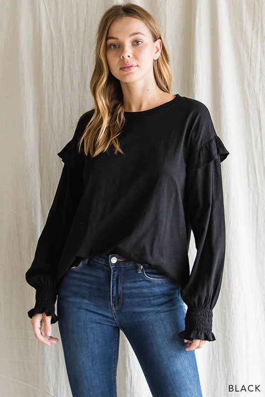 Cotton Ruffle Top