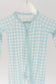 Blue Gingham One Piece Bamboo Pajama