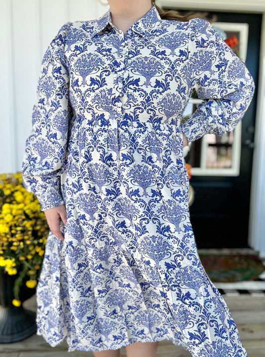 Falling for Blue, Midi Dress