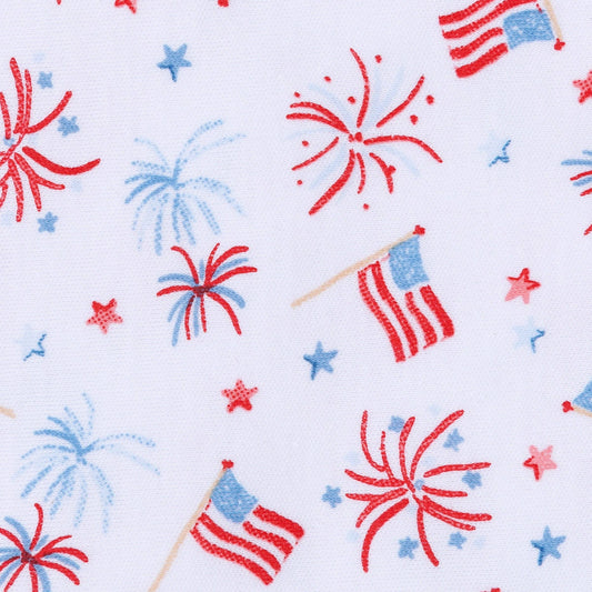 Americana Print Sleeveless Bubble