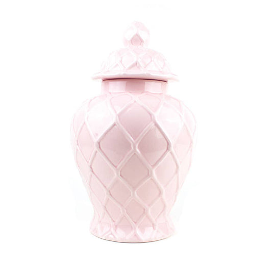 Pink Textured Ginger Jar, Large
