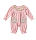 Pink Pumpkins, Ruffle Collar Romper