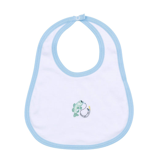 Hook, Line and Sinker Embroidered Bib